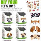 Dog Puzzle Feeder Toy, Automatic Dogs Treat Dispenser,Interactive IQ Training, Dog Slow Feeder,Remote Button Treat Dispenser,All Breeds,Large Capacity with Light (Green)