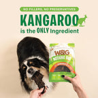 W&G Kangaroo Dog Treats — Single-Ingredient, Grain-Free, Hypoallergenic Training Snacks, 5oz (5oz, Kangaroo Jerky)
