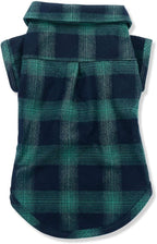 Koneseve Dog Shirt, Pet Plaid Clothes Shirt T-Shirt, Sweater Bottoming Shirt for Small Dog Cat Puppy Grid Adorable Wearing Stylish Cozy Halloween,Christmas Costumes (Green;L/Large)