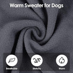 SUNFURA Hair Sticky Cat Clothes, Cat Sweater for Cats Only, 4-Legged Fleece Sweaters Kitten Pajamas Reduce Shedding Fur, Warm Pullover Shirts for Cats, Army Green XL