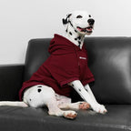 Tuff Pupper Dog Hoodie | Premium Quality 100% Organic Cotton | Ultra Soft Interior for Superior Comfort | Elastic Cuffs & Drawstring for Warmth | Stretch Fit Suitable for All Breeds (Red, L)