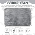 4 Pack Self Heating Cat Pad Self Warming Cat Bed Non Slip Warm Dog Pad Mat Washable Pet Kennel Crate Bed Mat for Indoor Outdoor Pets (Gray,20 x 28 Inch)