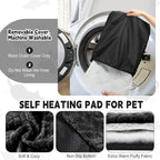 4 Pack Self Heating Cat Pad 16 x 20 Inch Self Warming Cat Bed Non Slip Warm Dog Pad Mat Washable Pet Kennel Crate Bed Mat for Indoor Outdoor Pets(Black,20 x 28 Inch)