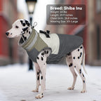 Dog Coats for Small Dogs, Waterproof Warm Dog Winter Jacket with Harness Built in, Reflective Puppy Cold Weather Coats Zip-up Pet Vest with Fleece Lined Dogs Snowsuit, Grey Small
