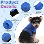 ASENKU Warm Dog Sweater for Small Medium Dogs,Pet Sweaters for Fall Winter Dog Clothing,Thicked Pullover Puppy Cat Turtleneck Sweater for Doggie Chihuahua Clothing
