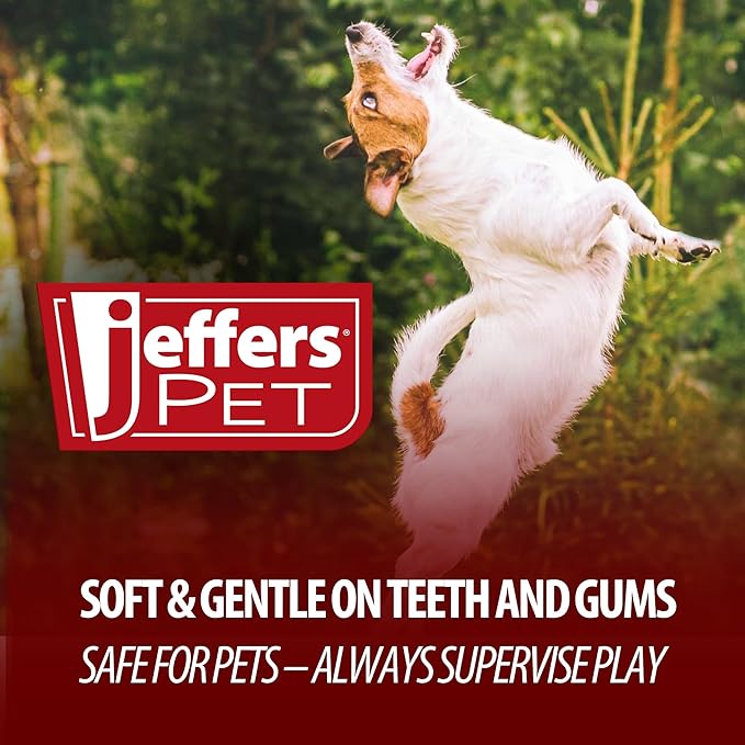 Jeffers Pet Plush Dog Toy with Squeaker, Yellow Bunny 14" - Soft Crinkle Fabric, Safe & Durable, Healthy Fun for Small & Medium Dogs, Interactive Play, Fetch, Tug - Best Gift for Active Games
