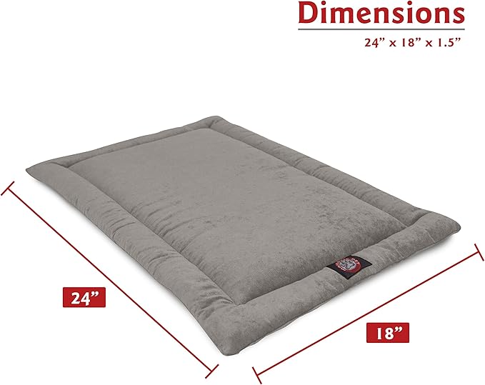 Majestic Pet Dog Crate Mat - Machine Washable Soft Plush Pet Bed Pad for Crates & Kennels | USA Crafted | 24"x18" Villa Vintage