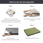 Bedsure Dog Beds Large Sized Dog - Comfy Flat Pet Beds with Removable Washable Cover, Orthopedic Egg Crate Foam Puppy Mat, Suitable for Pet Up to 65 lbs