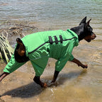 Dogs Waterproof Jacket, Lightweight Waterproof Jacket Reflective Safety Dog Raincoat Windproof Snow-Proof Dog Vest for Small Medium Large Dogs Green M