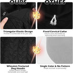 EXPAWLORER Textured Cable Knit Basic Dog Hoodie, Elevated Style Dog Sweater with Leash Hole and Pocket, Soft and Warm Pet Winter Coat, Cold Weather Clothes for Small Medium Large Dogs Cats,Black XL