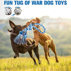 BINGPET 2 Pack Dog Rope Toy for Large and Medium Dogs,Heavy Duty Tug of War Dog Toy,Cotton Tough Dog Chew Teething Toys for Aggressive Chewers