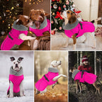 Dogcheer Dog Coat with Pocket, Waterproof Dog Jacket with Adjustable Buckle, Reflective Puppy Winter Coat Warm Turtleneck Fleece SnowJacket for Small Medium Large Dogs - Pink XL