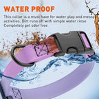 Dogline Biothane Waterproof Dog Collar with Quick Release Buckle Strong Coated Nylon Webbing with Odor- Proof for Easy Care Easy to Clean Fits Small Medium Large Dogs, Amethyst Purple 1" W 15-23" L