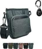 BEAU&FUR Small Dog Treat Pouch with Clicker for Training – 2 Cup Capacity, Built-In Poop Bag Dispenser, Storage for Snacks and Toys - Hands-Free Pouch Snack Holder for Walking and Training -Grey Black