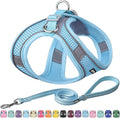 AIITLE Step in Dog Harness and Leash Set - Summer No Pull Escape Proof Vest Harnesses with Soft Mesh and Reflective Bands, Adjustable Pet Outdoor Harnesses for Small and Medium Dogs Pure Blue M