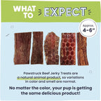 Pawstruck Premium Beef Jerky Dog Treat Chews, 4"-6" Strips – Hip & Joint Health, Naturally Rich in Glucosamine & Chondroitin, No Added Preservatives – 15 Count