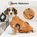 Workwear Style Dog Coats with Harness Built in for Small Dogs Windproof Warm Puppy Jacket with Storage Pockets for Cold Winter,BrightBeige XL