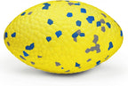 4.72" Indestructible Large Rugby Balls for Aggressive Chewers Durable Olive Bouncy Interactive Football Toy for Dogs Fetch Game Lightweight Floating Outdoor Training, Yellow