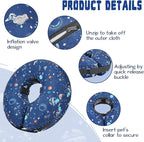 Inflatable Dog Cone Collar for After Surgery, Dog Donut Collar After Surgery, Soft Pet Cone for Small Medium Large Dogs to Stop Licking