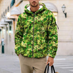 Men's Camouflage Hunting Fleece Lined Hoodie Camo Jackets Zip Up Long Sleeve Casual Winter Coats Hood Outerwear