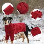 ASENKU Knitted Dog Sweater, Pullover Big Thermal Dog Winter Sweater, Turtleneck Doggy Sweaters for Large Medium Dogs Boy Girl,Warm Pet Sweatshirt for German Shepherd,Great Dane,5XL