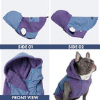 Spark Paws Reversible Dog Sweater, Sherpa Vest with Warm Fleece Lining, Warm Coat for Winter, Suitable for Small Medium, Large, XL XXL Dogs - Purple and Navy Blue - XL