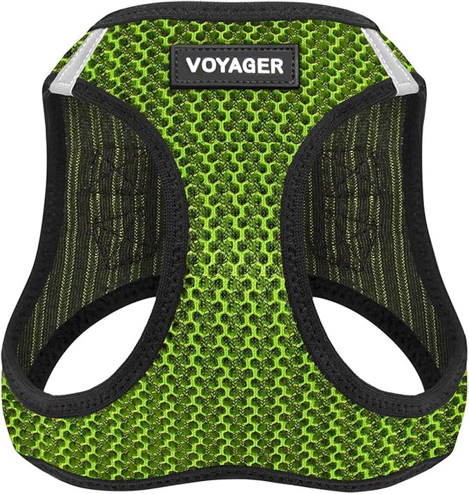 Best Pet Supplies Voyager Step-in Air Harness - All Weather Mesh, Reflective, No Pull Harness for Dogs, Cats - Secure with Hook & Loop Fastener, Buckle, Double D-Rings - Tone, L