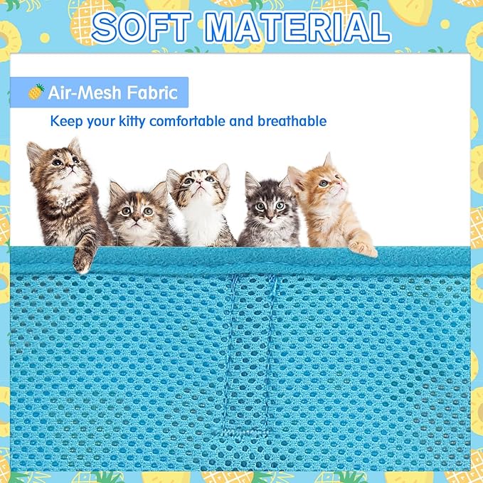 PUPTECK Soft Mesh Cat Vest Harness and Leash Set Puppy Padded Pet Harnesses Escape Proof for Cats Small Dogs Rabbits Bunny