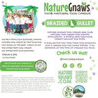 Nature Gnaws Braided Beef Chews for Dogs 5-6" (3 Count) - Long Lasting for Small and Medium Dogs - Natural Beef Gullet Jerky Dog Chew Treats