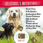 Charlee Bear Grain Free Meaty Bites Freeze Dried Dog Treats with Probiotics, Puppy Training Snacks, Soft Dog Bites Beef Liver with Sweet Potato, 2.25 oz Bags (2), Made USA