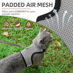 PUPTECK Soft Mesh Cat Vest Harness and Leash Set Puppy Padded Pet Harnesses Escape Proof for Cats Small Dogs Rabbits Bunny