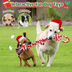 UPSKY Christmas Dog Rope Toys - Nearly Indestructible, Dental Cleaning, Aggressive Chewer Toys for Medium Large Breeds