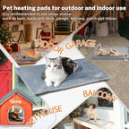 Toozey Outdoor Pet Heating Pad 20x16in, Extremely Waterproof Heated Bed for Dogs and Cats, Thermostatic Control, Chew-Resistant Cord, Soft Electric Blanket with Overheat Protection