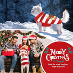 PETCARE Reindeer Christmas Dog Sweater Red Striped Cat Sweater Cartoon Elk Pet Vest Holiday Dog Clothes Puppy Sweaters for Small Medium Large Dogs Cats Fall Winter Outfits Xmas Dogs Costume,X-Large