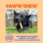 PAWW CHEW Yak Cheese Himalayan Dog Chews - All Natural Long Lasting Dog Treats, (Medium - 5 Pack) Odorless, High Protein Yak Chew, Great for Oral Health, Only 3 Ingredient Yak Bone for Power-Chewers