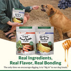 Dig Defence Premium Dog Treats - Carrot/Peanut Butter and Blueberry/Banana, Natural Ingredients, Baked Gourmet Snacks for Small & Big Dogs, Healthy Training Treat, 2 Pack