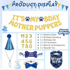 SCENEREAL Dog Birthday Party Supplies, Dog Birthday Bandana Hat Toy Bow Tie Collar Set with Birthday Numbers, Puppy Pet Birthday Scarf Accessories Outfit Decorations for Boy Girl Small Dogs, S