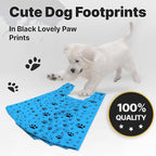 T-Shirt Bags – Paw Print Design Blue Color - 100 Pack - Thank You & Shopping Bags - Cat or Dog - 22" L x 12" W x 7" Plastic (Blue, 100)
