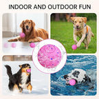 Interactive Dog Toys Dog Ball,Durable Motion Activated Automatic Rolling Toys for Medium/Large Dogs,Automatic Moving, Bouncing,and Rotating,E-TPU Material, IP54 Waterproof (Pink)