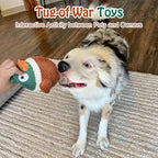 CiyvoLyeen Interactive Duck Dog Toys for Aggressive Chewers, with Electric Moving Bouncing Rolling Ball, Thicken Ropes, Original Design Chew Toy for Small Medium Large Dogs Pets to Keep Them Busy