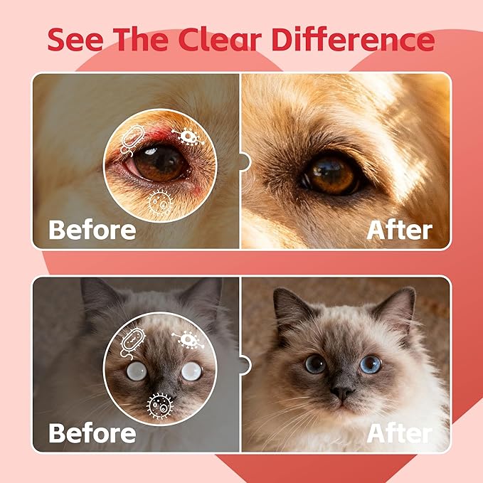 Cataract drops for dogs– Dog Eye Drops Improve Vision Clarity, Improve Eye Vision and Cataracts– 2.03 fl oz (60 mL)