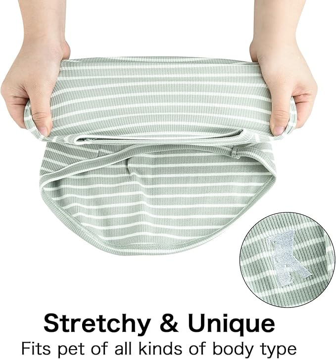 Koneseve Dog Shirt Vest Lightweight Stretchy Dog T-Shirt Soft Cool Shirts Sleeveless Stripe Vests Breathable Clothes for Puppy Kitty Cats Small Medium Large Dogs 2 Pack Pink + Green [XL/Extra Large]