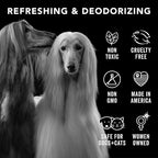 Pride and Groom Proud – Long Lasting Luxurious Dog Grooming Spray & Pet Deodorizer with Uniquely Uplifting, Fresh and Clean Signature Scent, Safe for Sensitive Skin & Noses – 4 fl oz