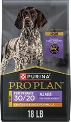 Purina Pro Plan Sport Performance 30/20 Chicken and Rice Formula High Protein Dog Food - 18 lb. Bag