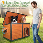 Extra Large Dog House Outdoor Weatherproof Dog Kennel for Large Dogs Chew-Proof Metal Frame Openable Roof for Easy Cleaning