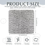 4 Pack Self Warming Cat Pads Self Heating Cat Mat Washable Homeless Dogs Thermal Pads Kennel Pad Reflects Body Heat Warm Crate Bed Mat for Indoor Outdoor Pet(Gray,12 x 12 Inch)
