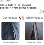 Dog Raincoat for Medium Large Dogs,rain Jacket Coat, Full Leg Coverage Waterproof Rain Suit with Detachable Hood & Tail, Reflective Strips, Snag-Free Top Zipper (Black for Girl, X-Large)