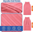 Queenmore XL Dog Sweater,Christmas Dog Sweaters for Extra Large Dogs Girl Boy,Warm Soft Fall Doggy Pullover Clothes,Turtleneck Knitted Pet Winter Apparel for Golden Retriever,Labrador(Pink,XL)