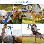 Squeaky Dog Toys for Large Dogs, Tough Tug of War Puppy Toy, Cute Animal Design Plush Dog Toys with Crinkle Paper, Dog Chew Toys for Small, Medium and Large Dogs