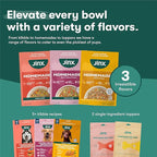 Jinx Beef Grain Free Wet Dog Food Pouches, Meal or Dog Food Topper Mix-in, Made with Real Beef & Chicken, Bone Broth, No Fillers - Puppy, Adult, Senior, 9oz, 6 Pack